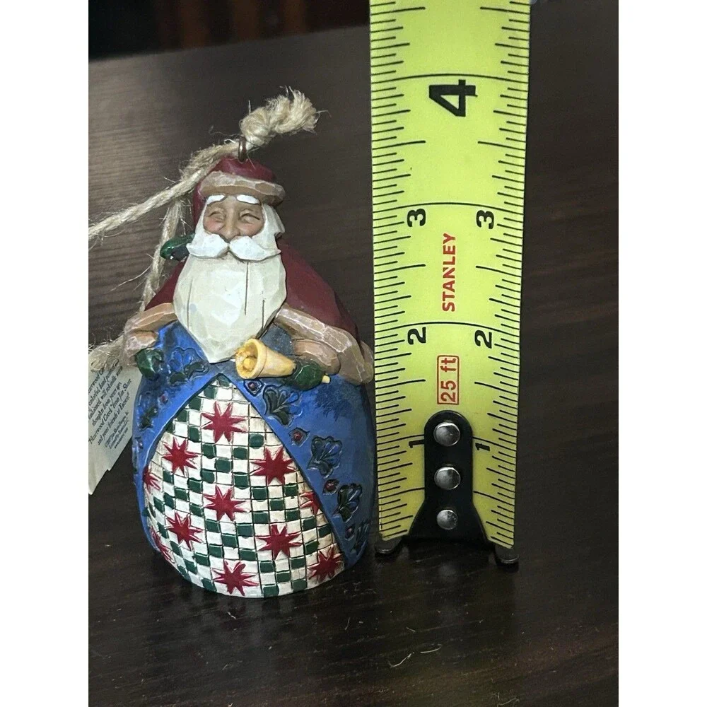 Jim Shore Heartwood Creek Mini Santa Ornament 2002 C107461 Enesco Christmas